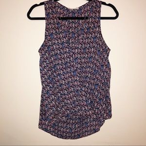 Lush Pink and Blue Tank Top